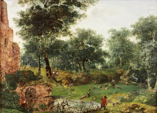 Jan van der Heyden Wooded landscape china oil painting image